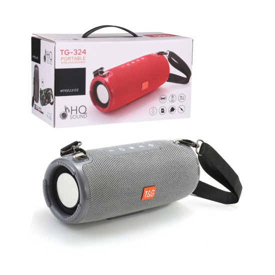 T&G WIRELESS SPEAKER TG-324 FM/AUX/USB GRAY